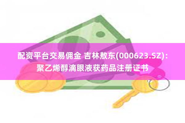 配资平台交易佣金 吉林敖东(000623.SZ)：聚乙烯醇滴眼液获药品注册证书